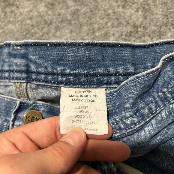 Key Industries Mens Blue Carpenter Denim Jeans Size 32x30 - Picture 6 of 7